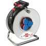 Brennenstuhl 25m H07RN-F 3G2,5 prolunghe e multiple 3 presa(e) AC Nero, Blu, Rosso, Argento (1198350)