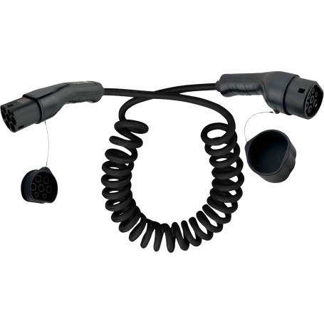 InLine Cavo per caricabatterie per auto EV a spirale 22kW Tipo2, trifase, 5m (16285S)