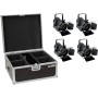 EUROLITE Set 4x LED THA-20PC TRC Theater-Spot sw + Case (20000871)