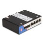 DeLOCK Switch industriale Gigabit Ethernet 4 porte RJ45 2 porte SFP per guida DIN (88015)