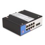 DeLOCK Switch industriale Gigabit Ethernet 8 porte RJ45 2 porte SFP per guida DIN (88016)