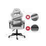 Huzaro FORCE 4.4 Sedia da gaming per PC Seduta a dondolo (culla) Grigio, Bianco (HZ-Force 4.4 White Mesh)