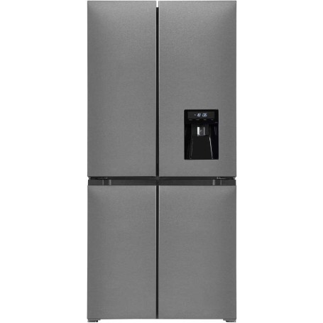 Exquisit MD430-100-WS-200E Frigorifero-congelatore libera installazione, larghezza 84 cm, 432 L, NoFrost, erogatore d'acqua