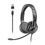 NGS VOX605 USB-C Auricolare Cablato A Padiglione Musica e Chiamate USB tipo-C Nero (VOX605USBC)