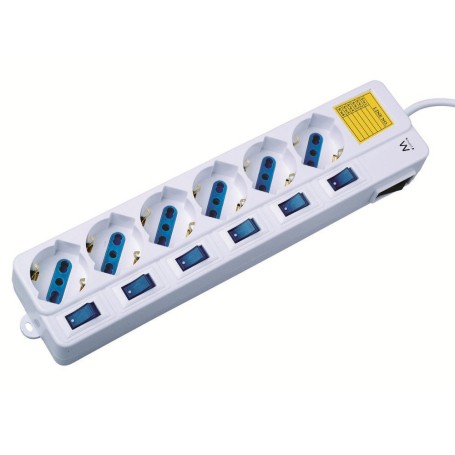Ewent EW3930 prolunghe e multiple 1,5 m 6 presa(e) AC Interno Bianco (CEEW3930)