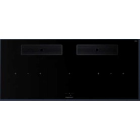 Küppersbusch KMI 12850.0 SR-S S5, ventilazione downdraft da 118 cm, senza cornice, manopole nere, griglia Black Velvet