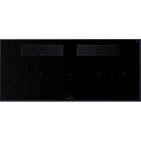 Küppersbusch KMI 12850.0 SR-S S5, ventilazione downdraft da 118 cm, senza cornice, manopole nere, griglia Black Velvet