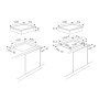 Küppersbusch KMI 12850.0 SR-S S3, ventilazione downdraft da 118 cm, senza cornice, manopole nere, griglia cromata argento