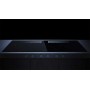 Küppersbusch KMI 12850.0 SR-S S3, ventilazione downdraft da 118 cm, senza cornice, manopole nere, griglia cromata argento