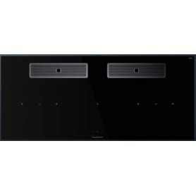 Küppersbusch KMI 12850.0 SR-S S3, ventilazione downdraft da 118 cm, senza cornice, manopole nere, griglia cromata argento