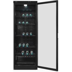 Frigorifero con porta in vetro Exquisit GKS350-1-GT-280D, larghezza 60 cm, 320 l, nero