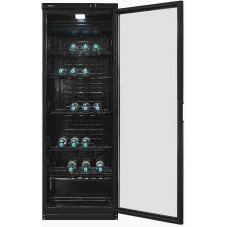 Frigorifero con porta in vetro Exquisit GKS350-1-GT-280D, larghezza 60 cm, 320 l, nero