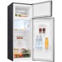 Frigorifero-congelatore Exquisit KGC270-45-040D, larghezza 54,5 cm, adesivo di controllo, termostato, aspetto acciaio inox