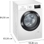 Siemens WM14N001 Lavatrice a carica frontale iQ300 da 8 kg, 1400 giri/min, speedPack, smartFinish, display LED, bianco