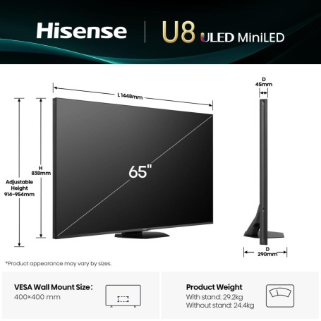 Hisense Smart TV ULED MiniLED 65" 4K 65U8Q