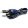 Trendnet TK-CU15 cavo per tastiera, video e mouse Nero 4,5 m (TK-CU15)