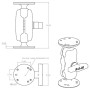 RAM Mounts RAM-101U-B kit di fissaggio (95ACC1048)