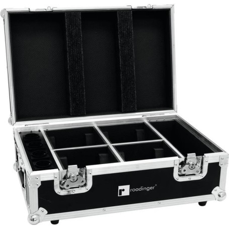 ROADINGER Flightcase 4x AKKU TL-3 Trusslight QuickDMX mit Ladefunktion (31005126)