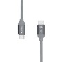 nevox 1653 cavo USB 1 m USB 2.0 USB C Grigio, Argento (1653)