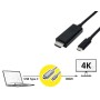 CAVO USB 3.1 C-HDMI 1MT M/M BK 3840X2160 @30HZ (S3730)