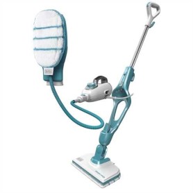 Black & Decker 9IN1 Steam-mop Scopa a vapore 0,5 L 1300 W Turchese, Bianco (FSMH1351SM-QS)