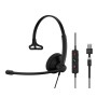 EPOS 1001419 cuffia e auricolare Cablato A Padiglione Ufficio USB Type-C / USB Type-A Nero