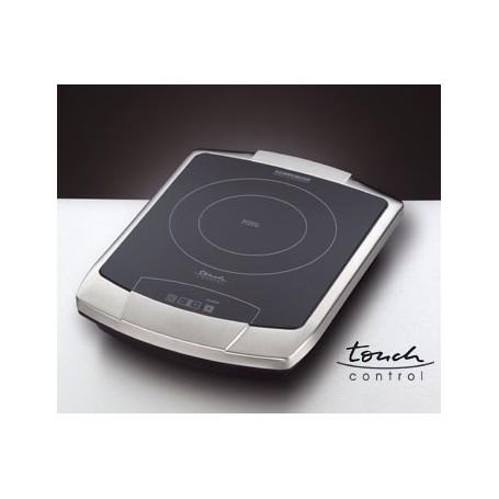 Rommelsbacher CT 2203/TC piano cottura Nero, Acciaio inossidabile Superficie piana Ceramica 1 Fornello(i) (CT 2203/TC)