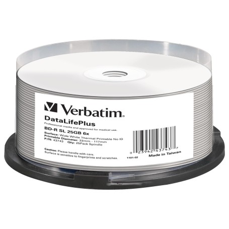 Verbatim DataLifePlus BD-R 25 GB 25 pz (43743)