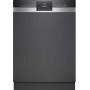 Siemens SN53HS03UE - iQ300 Lavastoviglie semi-integrata, acciaio spazzolato, cestello posate, 60 cm