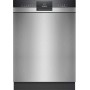 Siemens SN43HS03TE - Lavastoviglie da incasso iQ300, acciaio spazzolato, cestello posate, 60 cm
