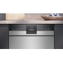 Siemens SR43ES25ME - Lavastoviglie da incasso iQ300, acciaio spazzolato, cassetto posate, 45 cm