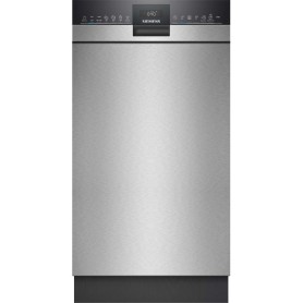 Siemens SR43ES25ME - Lavastoviglie da incasso iQ300, acciaio spazzolato, cassetto posate, 45 cm