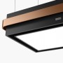 Franke FMYS BK/CP F80 KL Cappa a isola, Mythos Masterpiece sospesa, Nero extra opaco/Anello rame, Codice articolo 345.0726.997