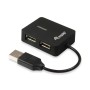 Equip 128952 hub di interfaccia USB 2.0 480 Mbit/s Nero