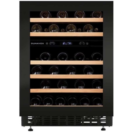 Dunavox FLOW 46HH, cantinetta vino sottobanco, nera, DAUF-46.145DBH