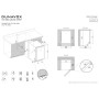 Dunavox FLOW 46HH, cantinetta vino sottobanco, nera, DAUF-46.145DBH