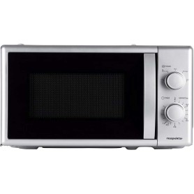 Respekta MW700 microonde, 44 cm di larghezza, 700 W, 20 L, 5 livelli di potenza, timer, argento(MW700)