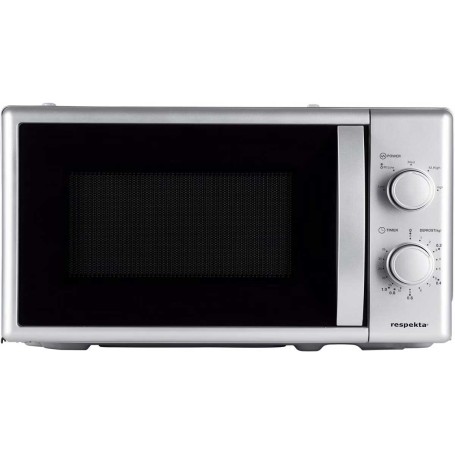 Respekta MW700 microonde, 44 cm di larghezza, 700 W, 20 L, 5 livelli di potenza, timer, argento(MW700)