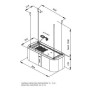 Oranier Livia Isola 80 W - Cappa a isola / Corpo cappa laccato bianco