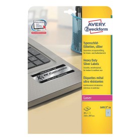 Avery Etichette in poliestere argento - per stampanti Laser bianco/nero - 210 x 297 mm (L6013-20)