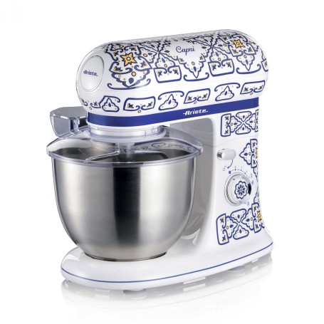 Ariete 1588 Impastatrice Capri, Planetaria, 7 velocità, 2400 Watt, 5,5 litri, Tazza Acciaio Inox (00C15880CAR0)