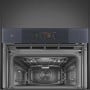 SMEG SO4106WAPG Forno con funzione microonde e vapore, design Linea, Grigio Nettuno, touch control, nicchia 60 x 45 cm