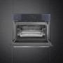 SMEG SO4106WAPG Forno con funzione microonde e vapore, design Linea, Grigio Nettuno, touch control, nicchia 60 x 45 cm