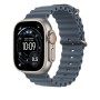 Apple Natural Titanium Finish Band Blu Fluoroelastomero, Titanio (MGCC4ZM/A)