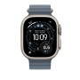 Apple Natural Titanium Finish Band Blu Fluoroelastomero, Titanio (MGCC4ZM/A)