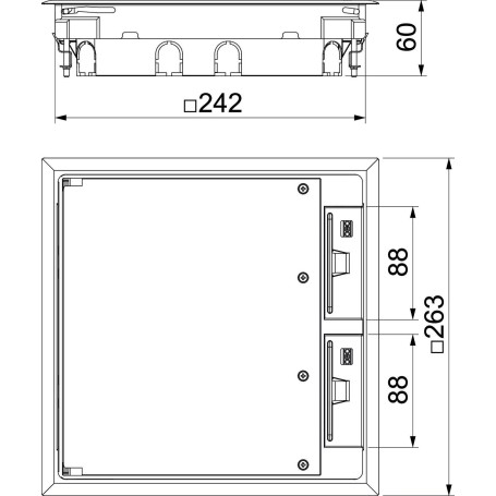 OBO Bettermann Vertr Geräteeinsatz f.Kanalmontage GES9 55U V 901 (7405039)