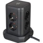 Brenn Steckdosenturm 8f,2xUSB A,1xUSB C sw mit Schalter (1153560010)