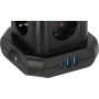Brenn Steckdosenturm 8f,2xUSB A,1xUSB C sw mit Schalter (1153560010)