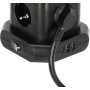 Brenn Steckdosenturm 8f,2xUSB A,1xUSB C sw mit Schalter (1153560010)