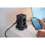 Brenn Steckdosenturm 8f,2xUSB A,1xUSB C sw mit Schalter (1153560010)